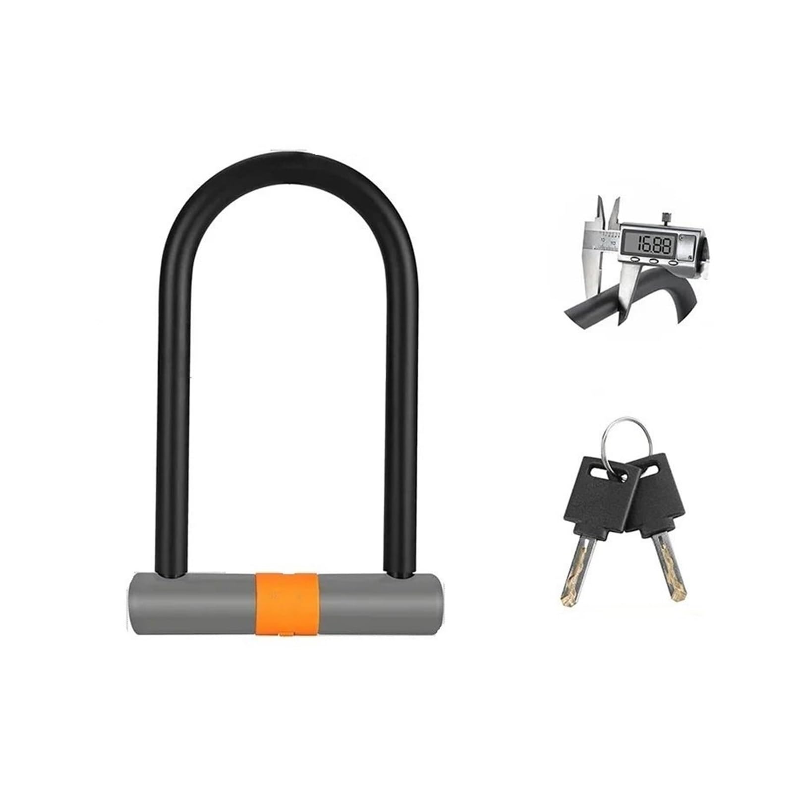 Sistema di Sicurezza Anti-furto per Il Manubrio delle Moto | Custodia in acciaio resistente con design di cilindro unico per la protezione contro il furto