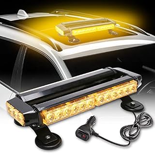 LED Strobe Flashing Light Bar -Safety Strobe Flashing Light Bar 30 LED High Intensity Emergency Hazard Warning Lighting Bar d for Car Trailer Roof Safety (Amber)