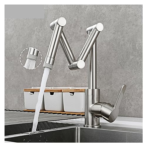 Mitigeur pot filler de cuisine en laiton brossé double fonction