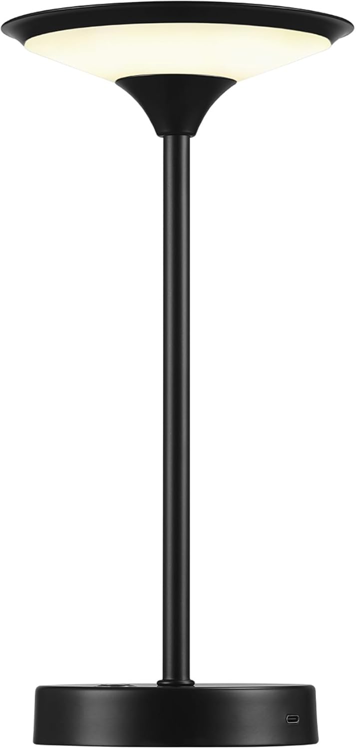 Matte Black Outdoor LED Table Lamp with Touch Switch