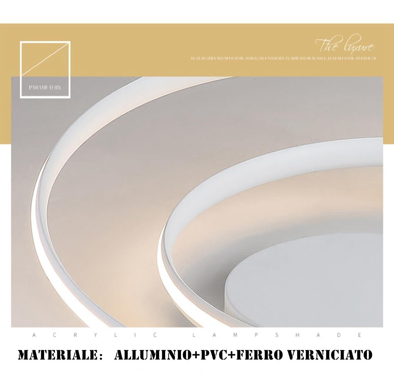 Plafoniera Da Soffitto LED 32W Da Interno Design Cerchio Spirale Bianco Lampada da soffitto IP20 (Luce naturale 4000K)