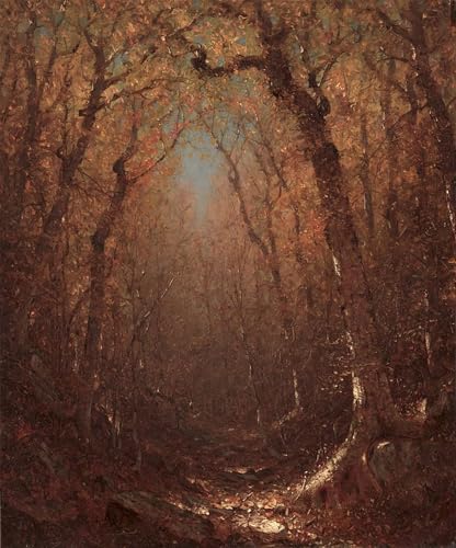 Impresiones lienzo Autumn a Wood Path Cuadro de Paisaje Famoso 60x90