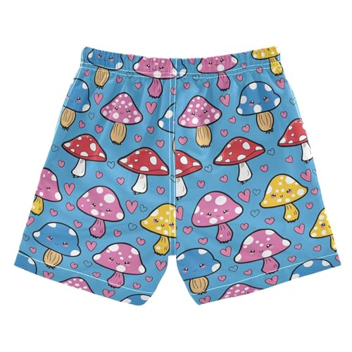 senya Colorful Mushrooms Boys Swim Trunks Toddler Shorts