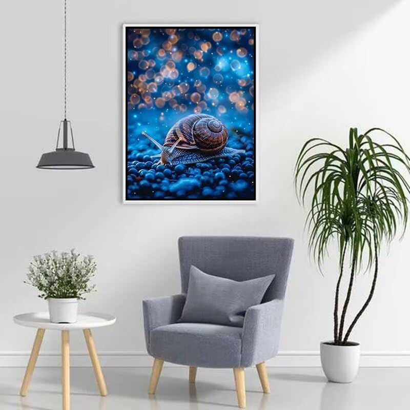 5D Diamond Painting Set – Schnecken-Motiv, 30x90 Cm, XXL, Quadratische Diamanten, Inkl. Zubehör – Entspannendes DIY Für Erwachsene, Perfekt Als Wanddeko