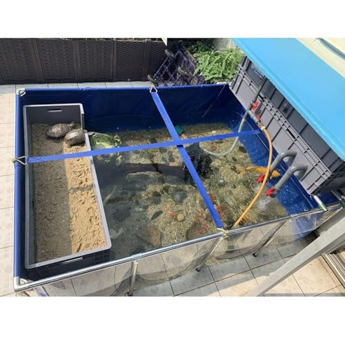 Acuario grande de lona con ventana transparente y estructura de acero resistente 5