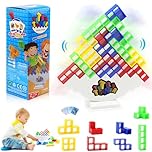 BINYI Tetris Spiel Tetra Tower Game Kinder Spiel Balancespiel für Kinder Erwachsene Turmspiel Stapelspiel 40 Blöcke Balance Team Turm Spiele Terrasse Tower Spiel für Jungen Mädchen ab Jahre 3+