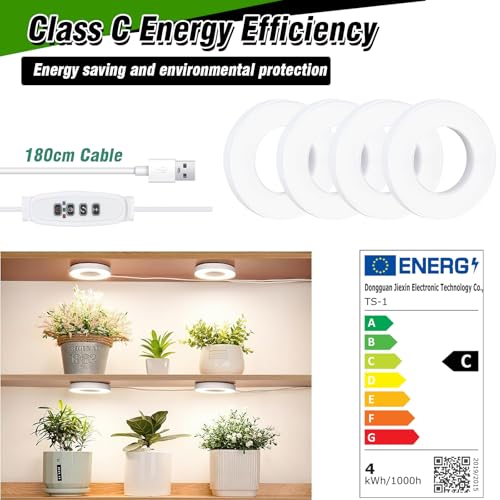 LED-Pflanzenlichtstreifen, CUPAN Vollspektrum-Wachstumslichter für Zimmerpflanzen mit Auto ON & Off Timer, 10 dimmbare Stufen, 144 LEDs Pflanzenwachstumslampen 3er Pack 4 LED-Pflanzenlichtstreifen, CUPAN Vollspektrum-Wachstumslichter für Zimmerpflanzen mit Auto ON & Off Timer, 10 dimmbare Stufen, 144 LEDs Pflanzenwachstumslampen 3er Pack – Bild 4