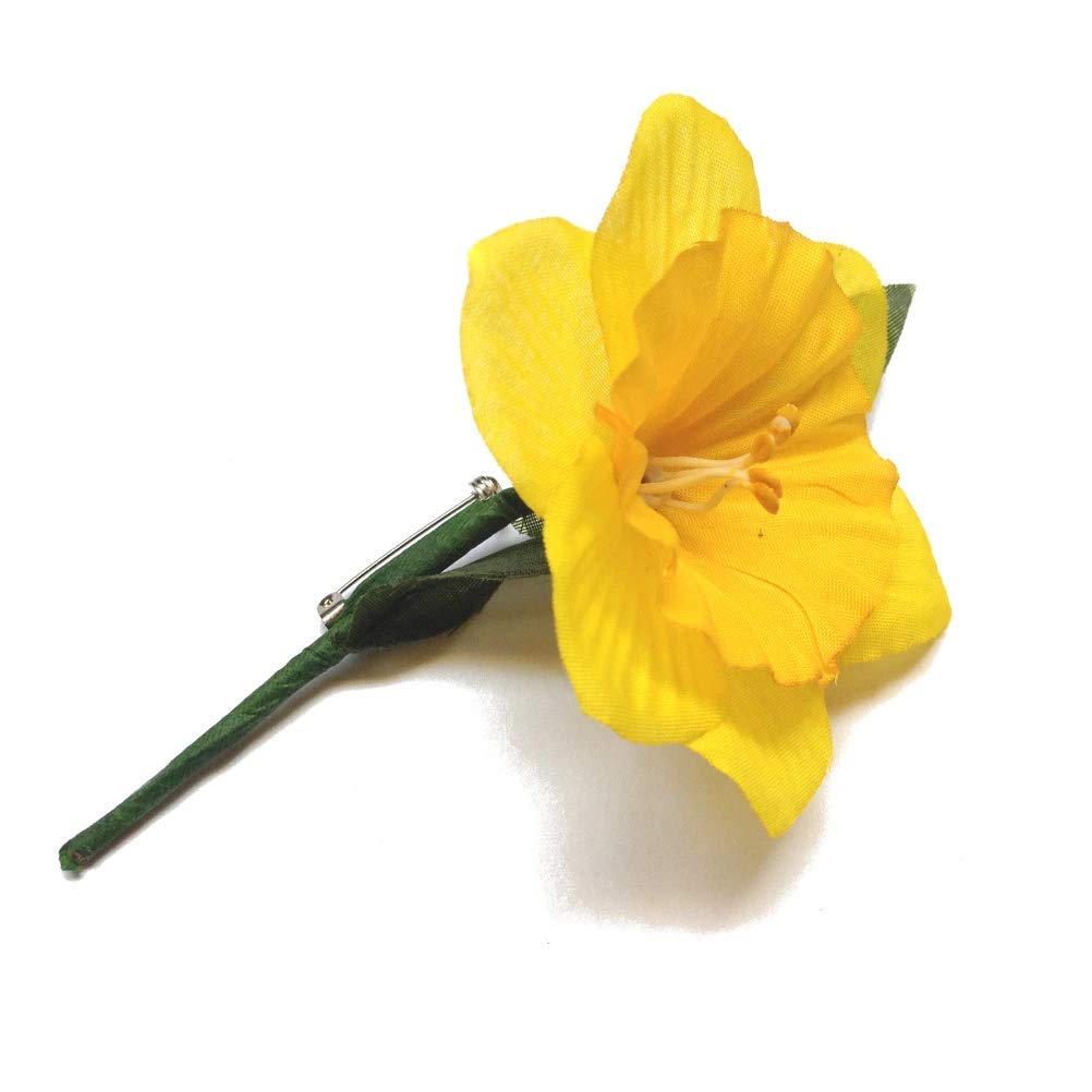Magic Kingdom Yellow St Davids Day Traditional Welsh Lady Costume - Daffodil Lapel Badge
