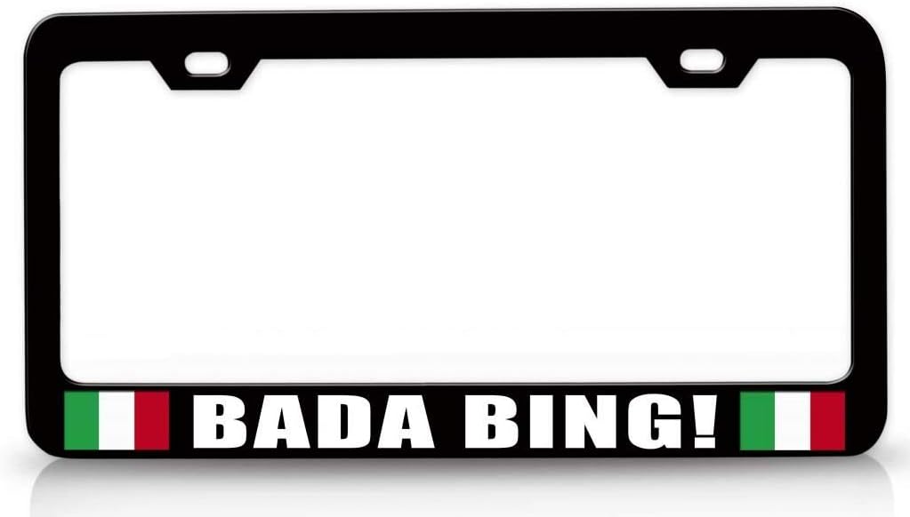 BADA Bing! Italian Italy Metal Car SUV Truck License Plate Frame Bl e92