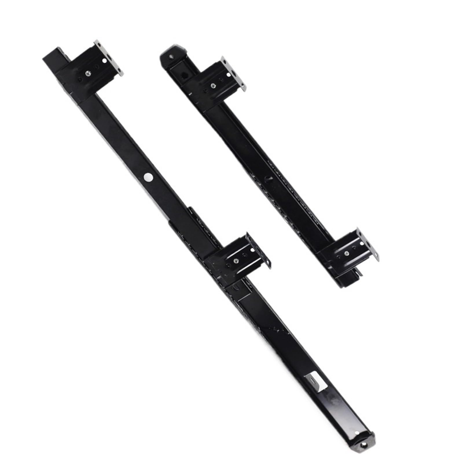 Ppqiru One Color 4Pcs Mute Ball Bearing Pull Out Tray Adjustable Hanging Bracket Suspension Track Guide Rail Fold Telescopic Drawer Runners Black For Cabinet Drawer