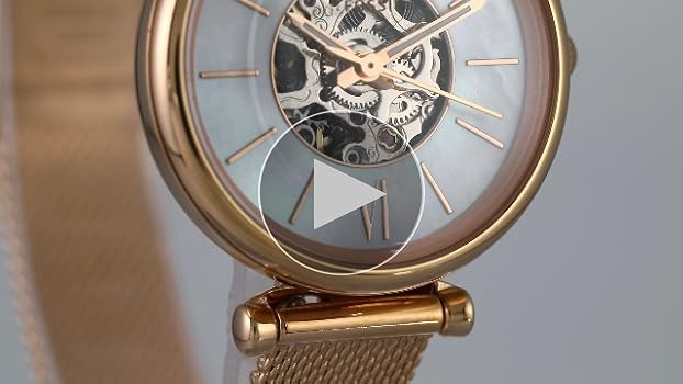 Fossil 腕時計 CARLIE MINI ME ME3188 レディース ローズゴールド CARLIE MINI AUTOMATIC ME3188（アナログ腕時計）｜FOSSIL（フォッシル）