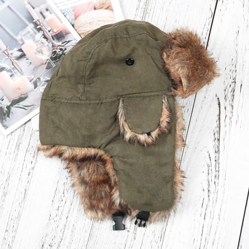 Image of ONWAY Trapper Hat Winter Hats for Women Men with Faux Fur Ear Flaps