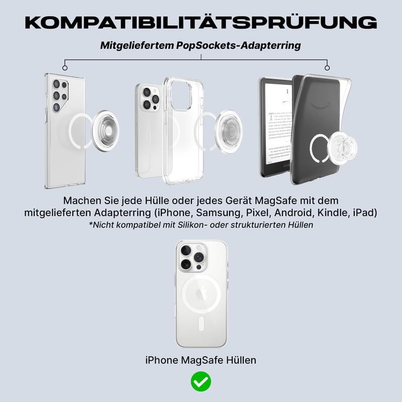 PopSockets Handygriff für MagSafe, Magnetischer Halter- Blauer Seufzer – Ansicht 5