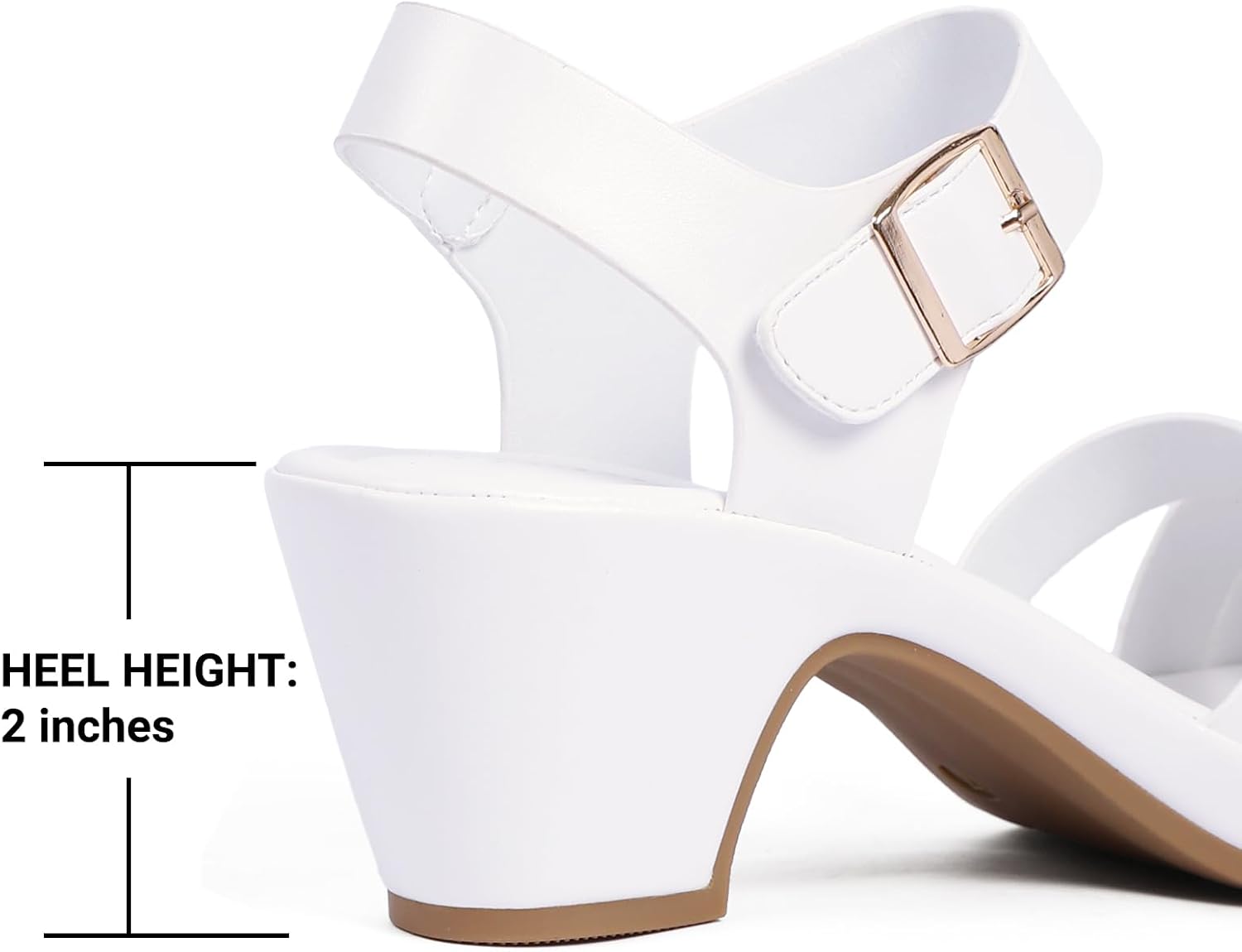 Women's Platform Sandals Dressy: Crisscross Hoop & Loop Block Heels image 5
