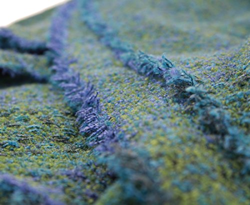 Wrap, Ruana Wraps for Women, Wool Shawl, Irish Gifts for Her, Biddy Murphy, Made in Ireland, 85% Lambswool, 54" X 72", Soft, Lightweight, Warm, Kelly Marine