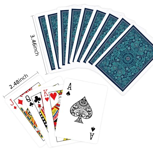 Image of Playing Cards Pack of 2 Standard Playing Cards Designer Professional Poker Cards Deck Playing Cards for Families Card Games Party Texas Holdem Poker Blackjack Euchre Canasta Pinochle Card Game Casino