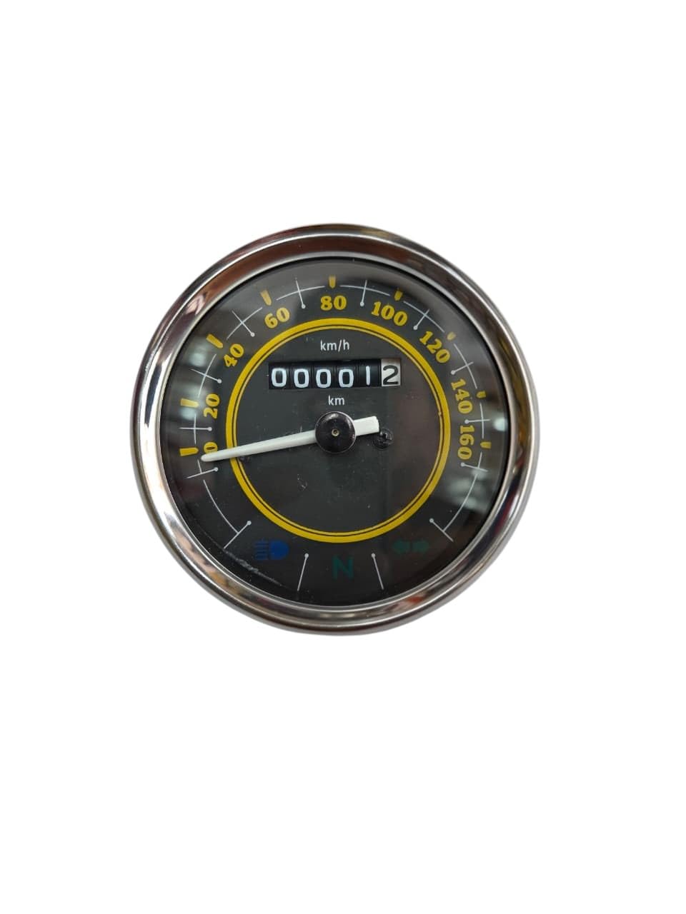 OHITO Motorcycle Speedometer Tachometer Crystal Instrument Gauge Odometer with Fuel Meter Indicator compatible with Bullet Classic 350cc and 500cc Motorcycles Black Dial(0-160 km/h)-picture-12