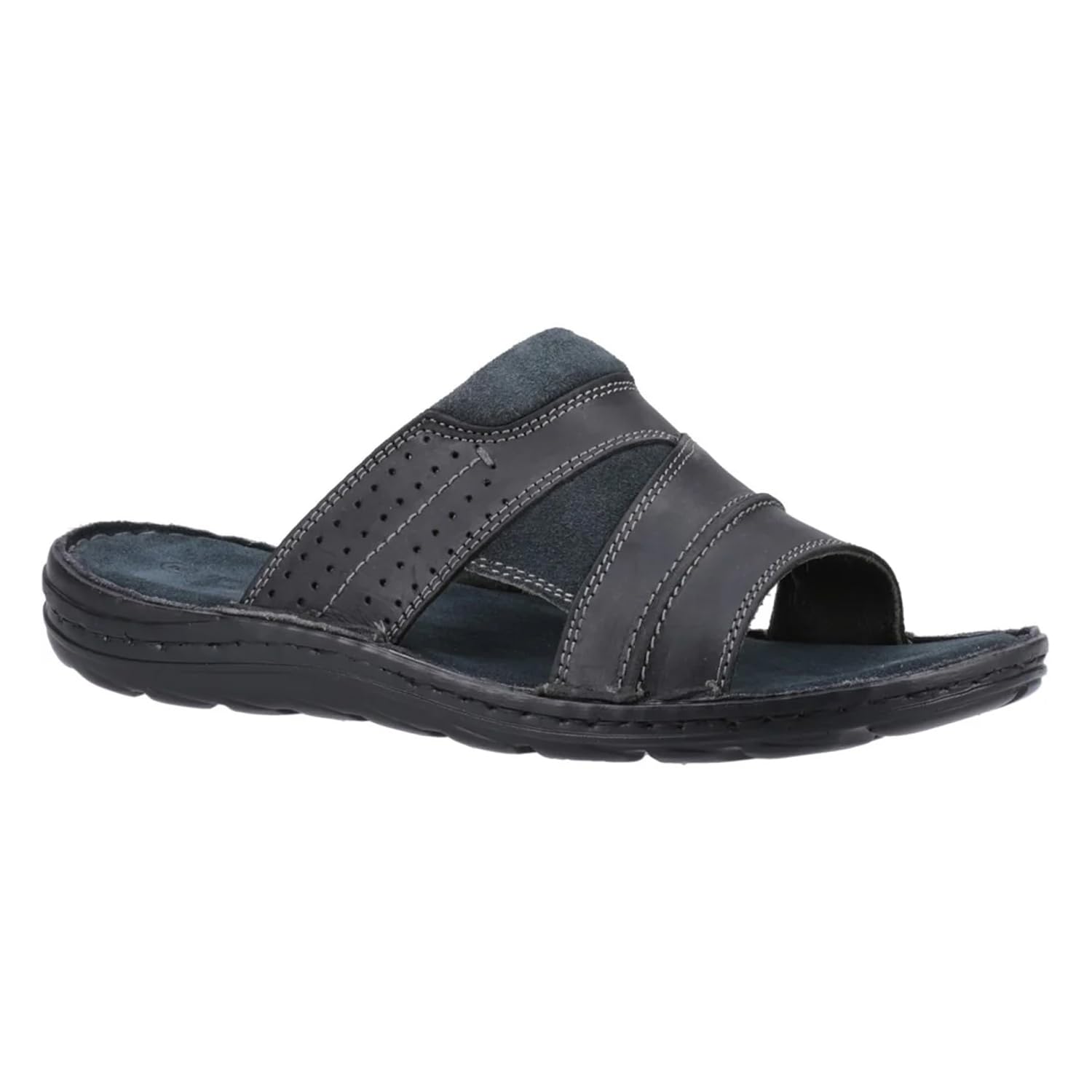 Hush Puppies Archer Leather Mens - Black - Size UK 9