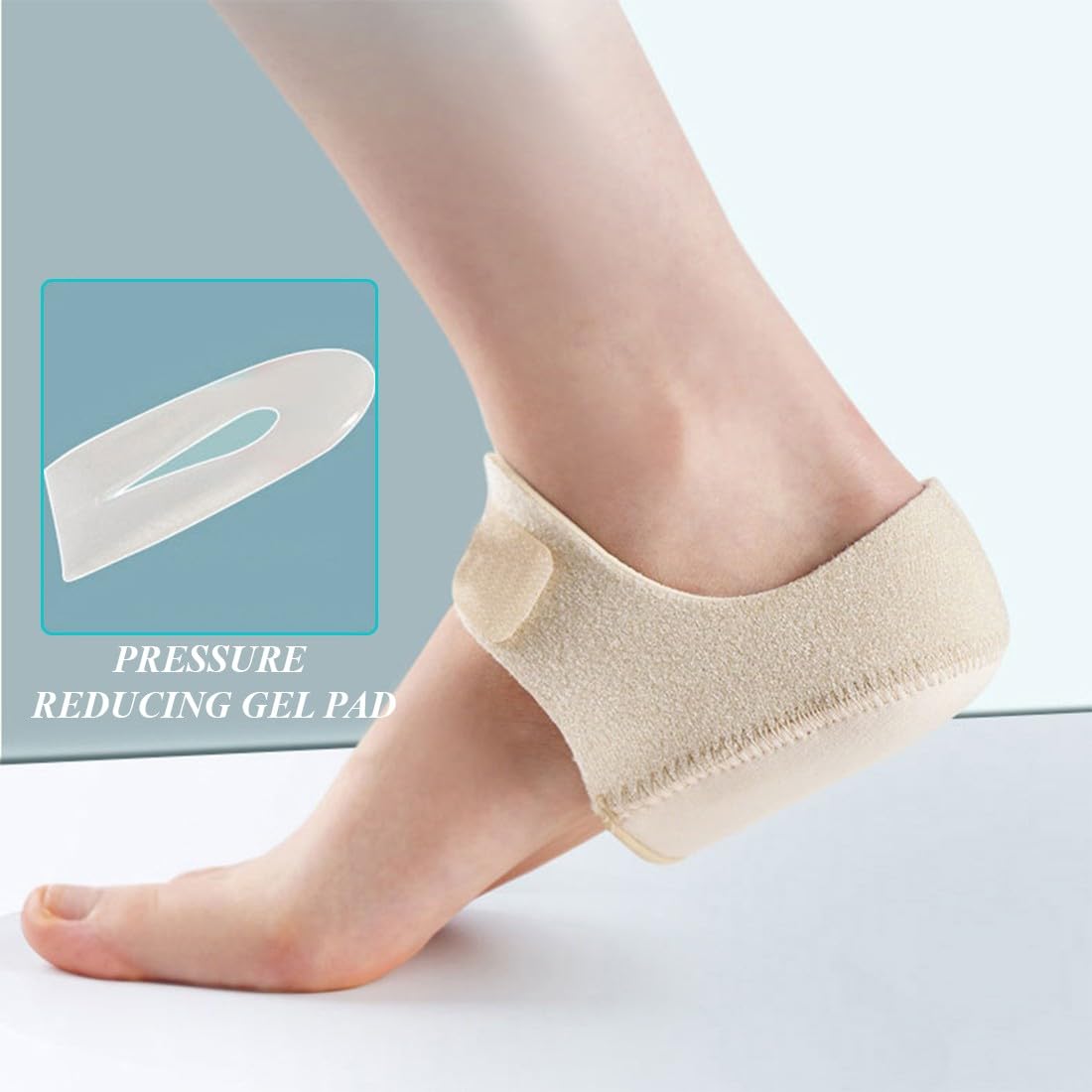Cuscinetti per la fascite plantare – Set da 2 – Supporto plantare per tallonite, sperone, tallone screpolato e dolore – Con pad in gel morbido a protezione del tallone,