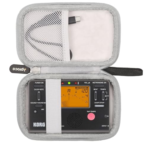 Aproca Black Hard Storage Travel Case, for Korg TM70 Tuner (TM70TBK) / Korg TM60BK / WEGROWER Tuner Metronome and Accessories