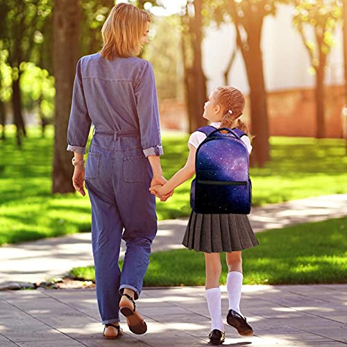 Sac à dos violet ciel étoilé au design unique et finitions soignées - 5