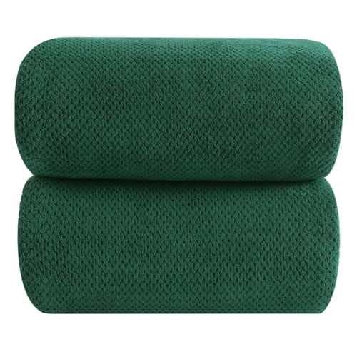 YTYC 39x78 Bath Sheets,Towels for Bathroom,Dark Green,2-Pieces