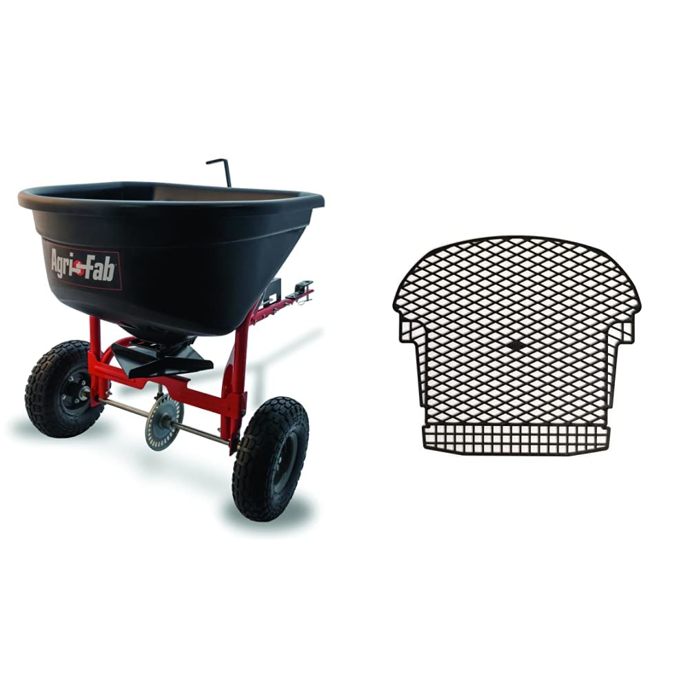 Agri-FabBroadcast Spreader Tow Style, 110 lb Capacity, Black & 69411 110-130 lb Spreader Grate Kit, Black