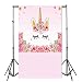 BESTOYARD Unicorn Photo Photo Background 3D Baby Birthday Party Photography Telón de...