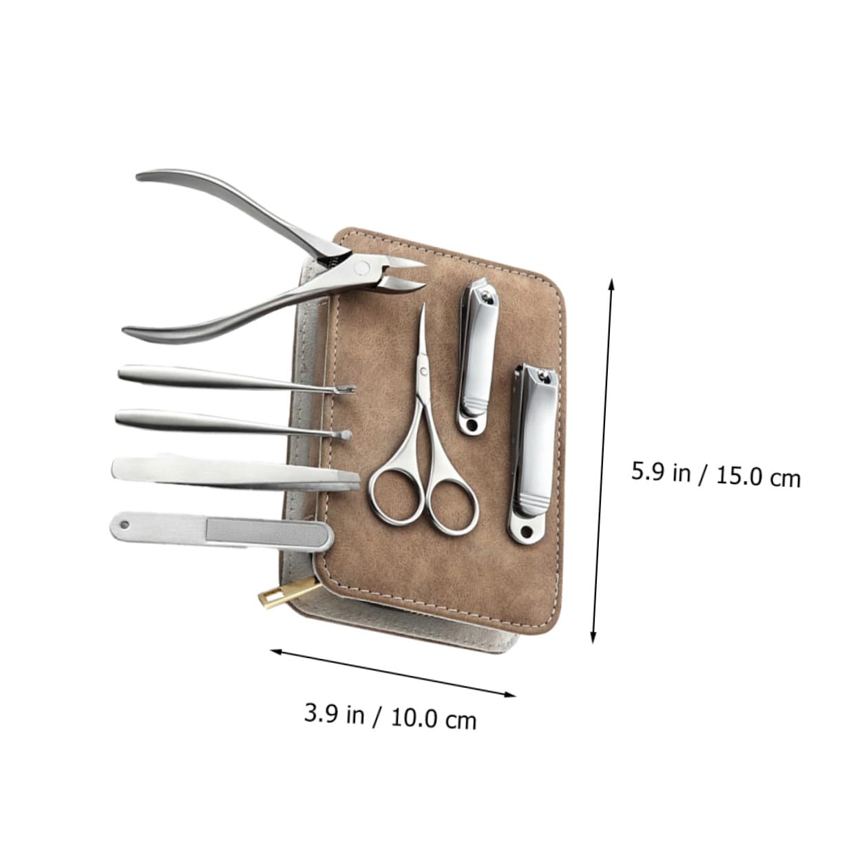 Acier Inoxydable Kit de Coupe-ongles Professionnel 8 Pièces