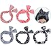 Produktbild Lictin 5 Stück Haarband Draht Stirnband elastischen Dehnung Haarschmuck Haarhalter Polka Dots für Damen und Mädchen (mehrfarbig)