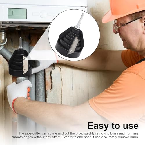 HECHKJ Rohr Entgrater, PE/PVC/PP RohrfräserRohr, Kunststoffrohr Fasenwerkzeug für Rohre mit Einem Durchmesser von 20/25/32/40/50/63 mm, Geeignet für Haushalte, Gärten, Baustellen Usw