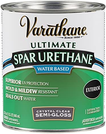 2-Pack of 1 Qt Rust-Oleum 250041 Clear Varathane Water-Based Exterior Ultimate Spar Urethane, Gloss