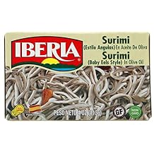 Iberia Baby Eels in Olive Oil, 4 oz Surimi Style Angulas