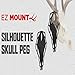 Allen Company EZ Mount Silhouette Skull Peg, Black