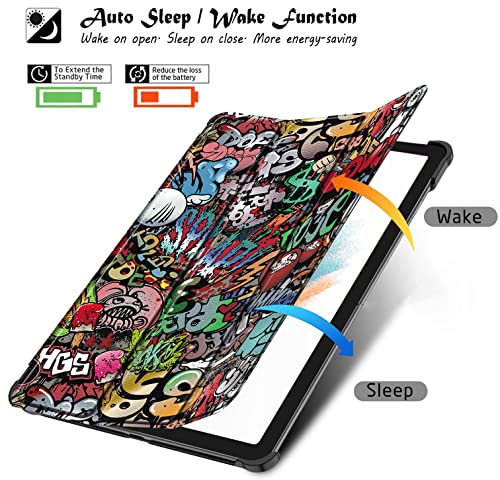 Image of Robustrion Cover for Samsung Galaxy Tab A8 10.5 inch Cover Case, Trifold Flip Case Cover for Samsung A8 Tablet 10.5 inch [SM-X200 /X205 /X207] 2022 - Hippy