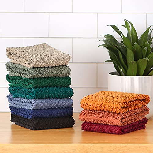 Dii Luxury Barmop Collection Chevron Dishtowel Set, 16X19, Stone, 4 Piece #TOP5