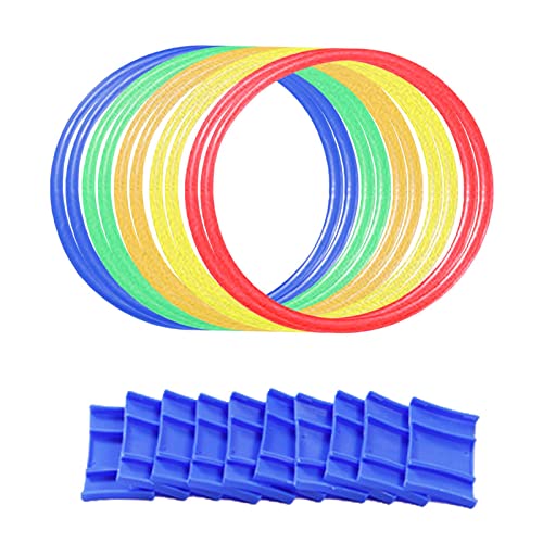 TISHITA 10pc Kindergarten Teaching Rayuela Juego Divertido Anillo de Salto, Los 28cm