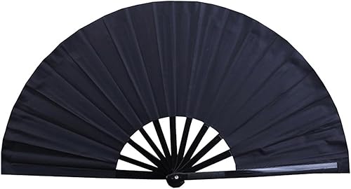 Miniatura 17 de Abanico plegable grande para rave, ventilador chino de Kung Fu Tai Chi para hombres y mujeres, bodas, festivales, cumpleaños, fiestas, decoraciones
