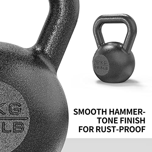 Image of PROIRON 12kg Cast Iron kettlebell Weight for Home Gym Fitness & Weight Training