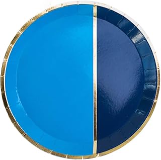 Jollity & Co Party Supplies | The Markle Collection Dessert Plates | Great For Fourth of July, Baby Showers, Hanukkah, Event And Birthday Decorations | Paper, 8 Pack