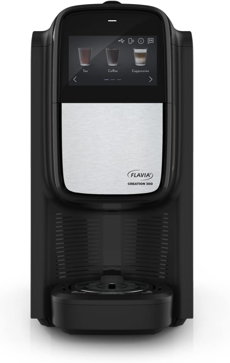 - Flavia Creation 300 Brewer, Makes Coffee, Lattes, Tea, and other Hot or Cold Beverages with Single-Serve Freshpacks, Multiple Brew Sizes