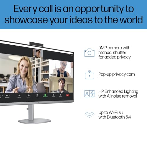 Image of HP OmniStudio X All-in-One Desktop PC 31.5 inch 4K UHD Display | Intel Ultra 7-256V, 16GB LPDDR5X, 8TB PCIe SSD, 5MP IR Webcam, WiFi 6E+BT 5.4, Dual 5W Speakers, Win11 Pro, Wireless KB /Mouse