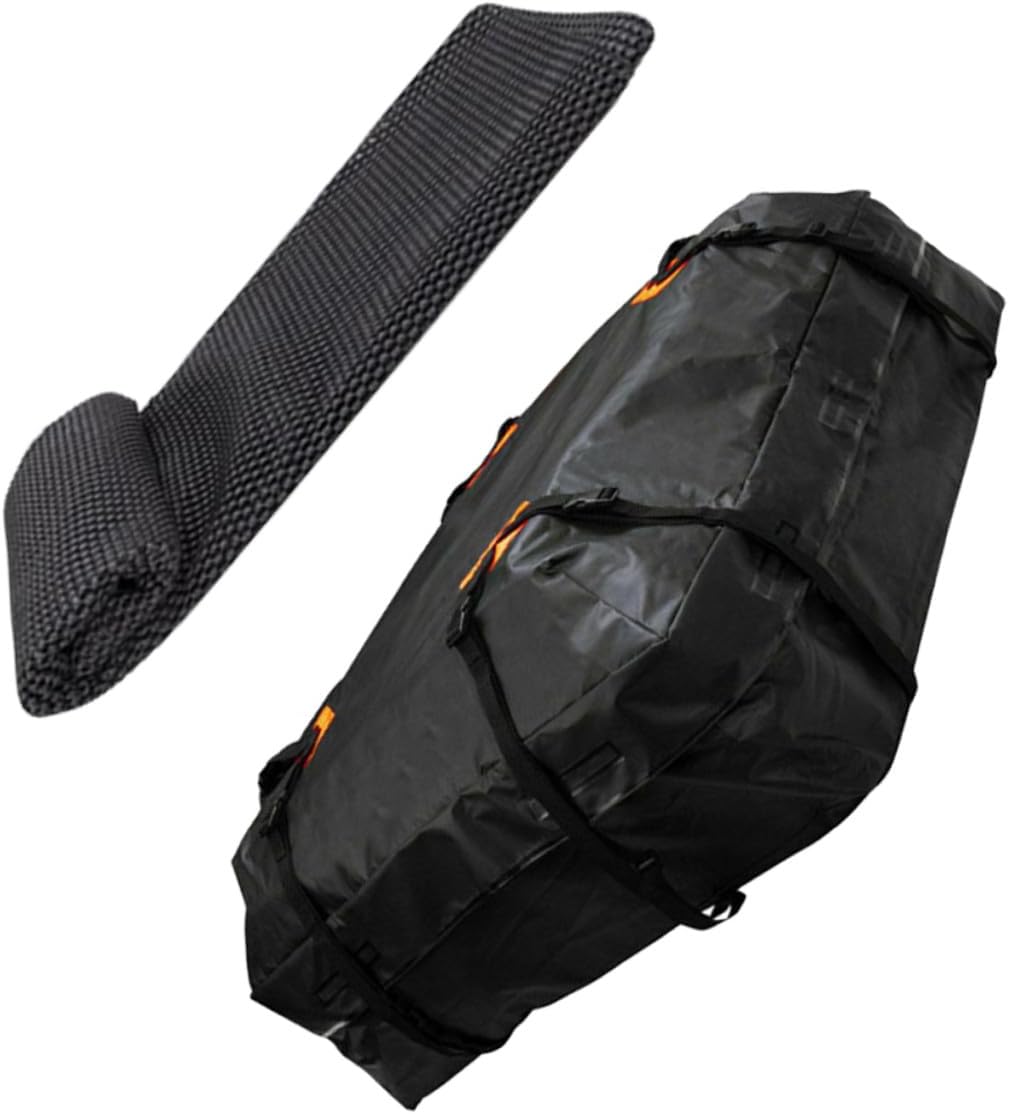 CHILDWEET Oxford Car Rooftop Cargo Carrier Bag with Non-Slip Mat Heavy-Duty Storage Luggage Holder for SUV and Cars Easy Install with Reinforced Straps Weather-Resistant Protection