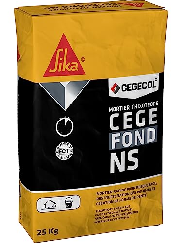 CEGECOL SIKA - Mortier rapide pour rebouchage, création de forme et scellement - SIKA CEGEFOND NS - Intérieur et extérieur - En vertical et horizontal - Sac de 25 kg