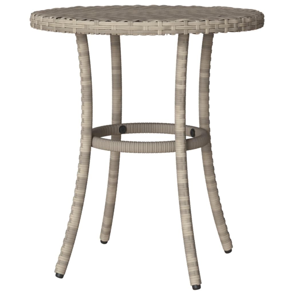 Set da 3 pezzi in polyrattan grigio chiaro con cuscino, schienale regolabile e poggiapiedi, fodere rimovibili e lavabili, telaio in acciaio verniciato a polvere, per giardino e balcone