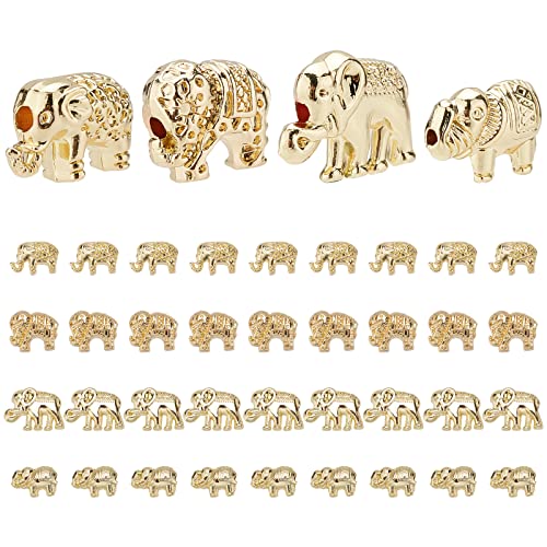 PH PandaHall 40pz Perline A Forma Di Elefante 4 Stili Perline - Foto 5