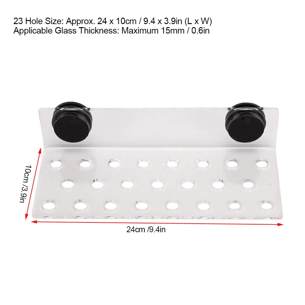 Fdit Frag Rack Acrilico Magnetico Holder Supporto Base Pulsante Acquario 23 Hole