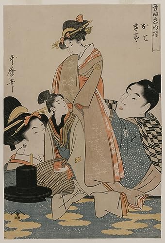 Cuadro en lienzo Peluquero de Utamaro para decorar oficinas y despachos con arte clásico japonés