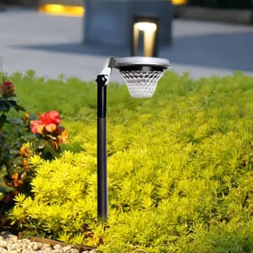 Solar Lights Outdoor, Pathway Lamp Set of 2, Sand Proof Warm Light Fixtures, Energy Efficient Lighting for Backyard Fence, Patio, Driveway, Balcony, Deck, Landscape, Walkway, Yard – Image 4