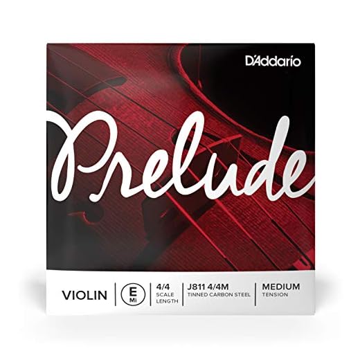 Corda Avulsa Para Violino MI Aço Estanhado Carbono Alta Densidade D’Addario Bowed Prelude J811 4/4M